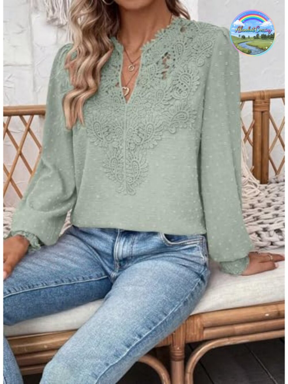 Boho Flowy V Neck Tunic Long Sleeve Blouse